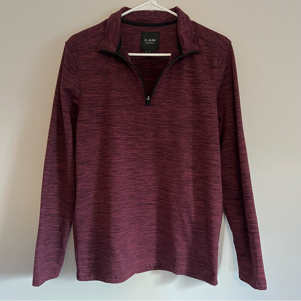 01.Algo Performance Small S Burgundy Long Sleeve … - image 1
